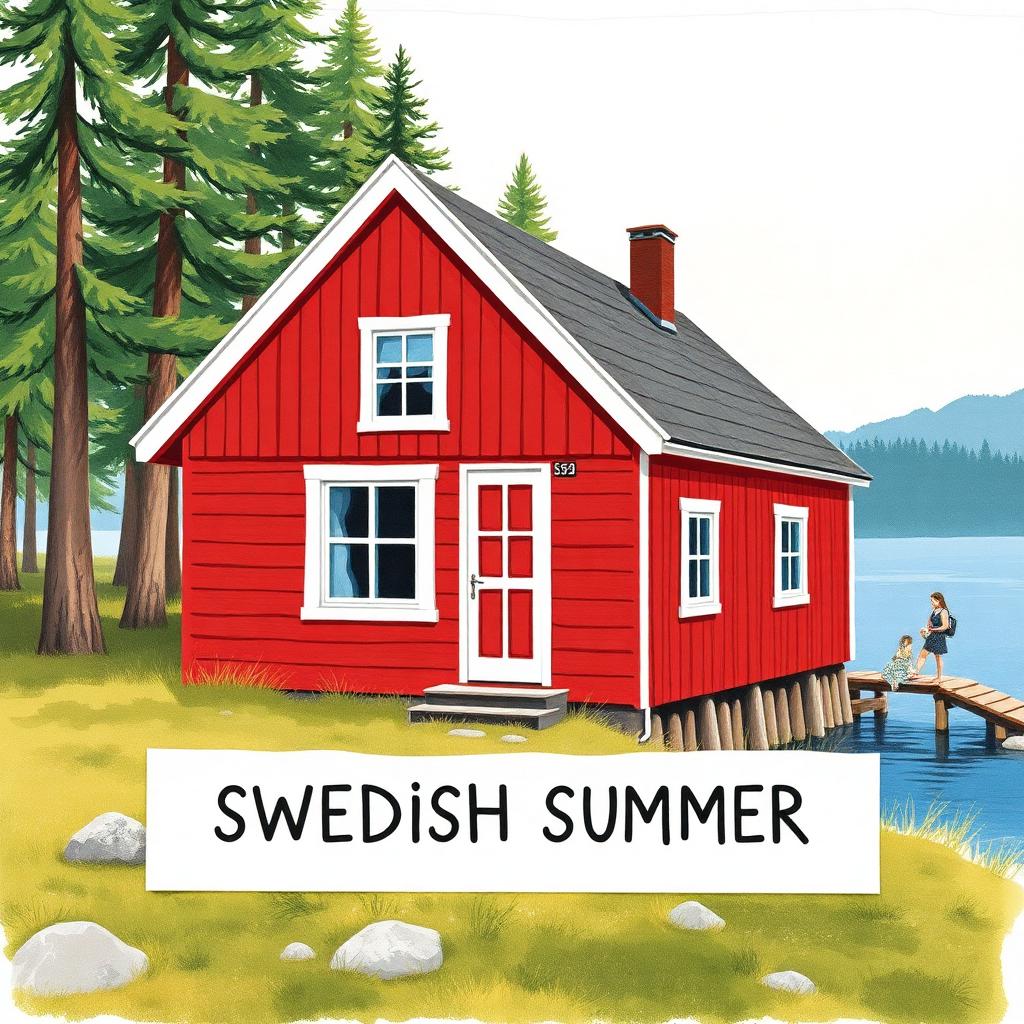 Swedish Summer Cottage Postcard