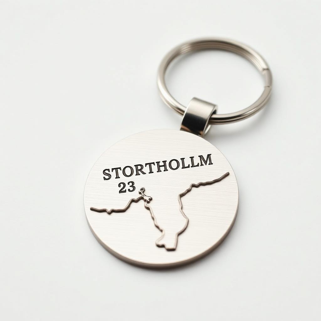 Stockholm Map Coordinates Keychain