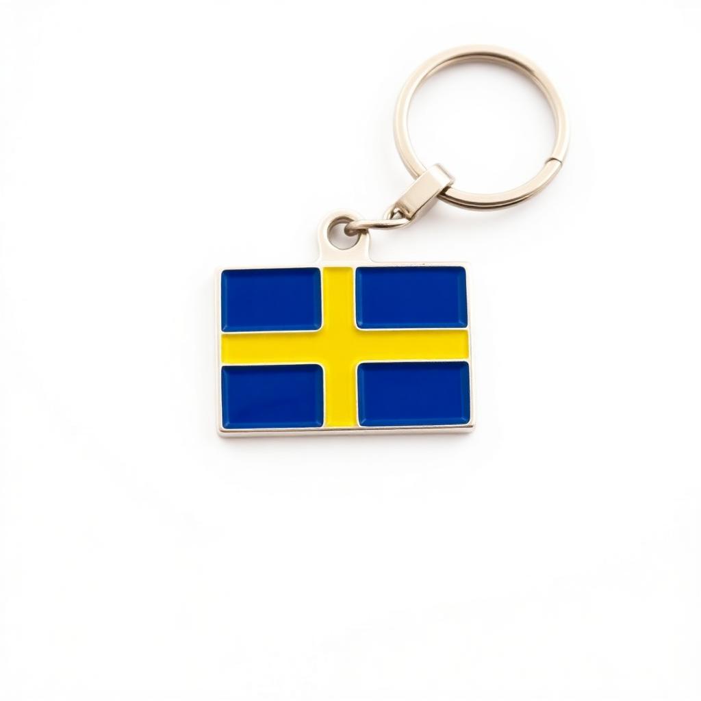 Sweden Flag Enamel Keychain