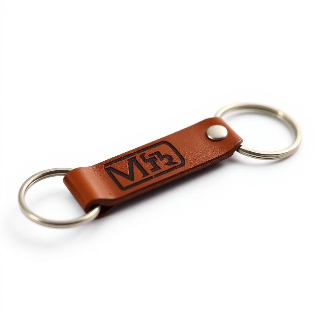 Viking Rune Leather Keychain