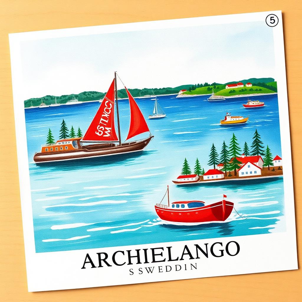 Archipelago Sailboat Postcard