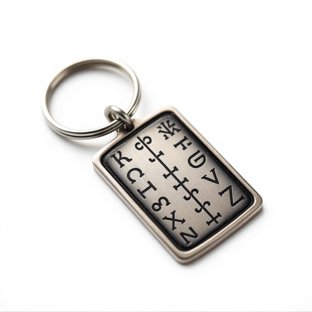 Rune Alphabet Silver Keychain