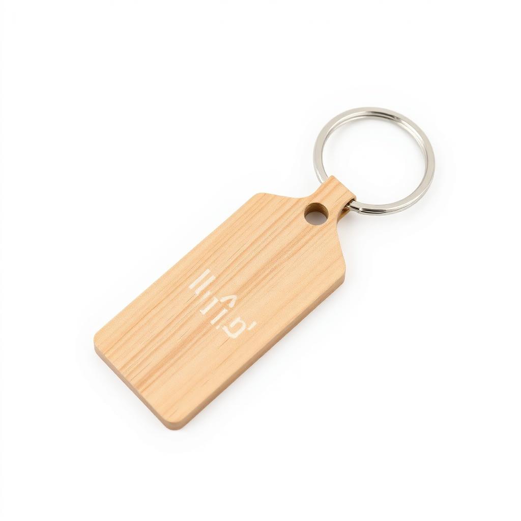 Custom Engraved Birchwood Keychain