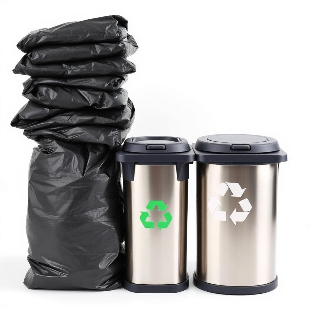 Outdoor Recycling Bin Set 4x120L